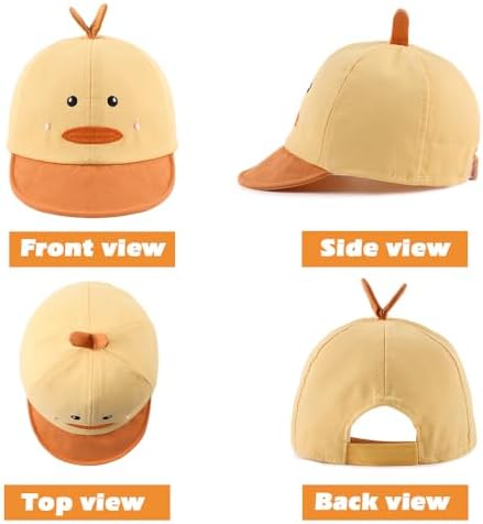 JANGANNSA Baby Duck Cap Infant Kids Sun Hat Bear Cute Cartoon Caps Spring Summer - Image 2