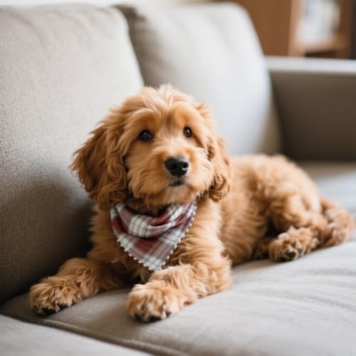 Double Layers Two Tones Dog Cotton Bandana Bibs Scarf DCB06 B&B - Image 3