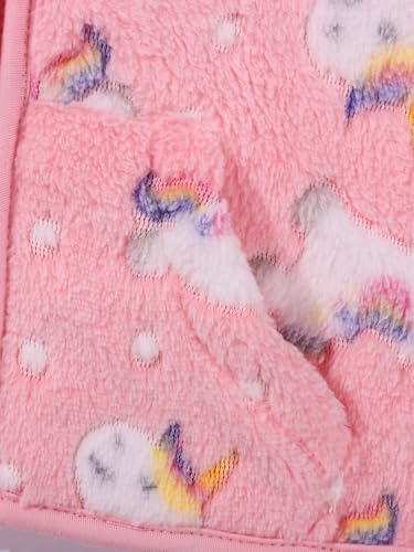 Toddler Baby Girl Fleece Jackets Fall Clothes Hooded Zip Fuzzy Coats - Image 5