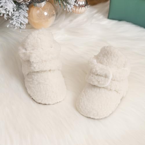 ohsofy Newborn Baby Cotton Booties Stay On Slipper Winter Warm Soft Shoes - Image 2