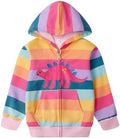 Baby Girl Zip-up Jacket Rainbow Unicorn Cotton Hoodie Sweatshirt Toddler Fall by Popshion