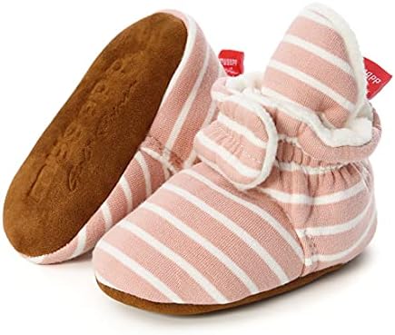 ohsofy Newborn Baby Cotton Booties Stay On Slipper Winter Warm Soft Shoes by ohsofy