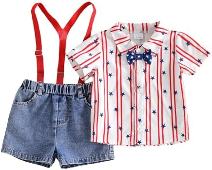 PUHHAPIEY Baby Boy Gentleman Wedding Outfit Dress Romper Suspender Pants | 0 3 by PUHHAPIEY