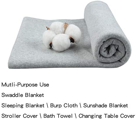 PESAAT Cotton Baby Swaddle Hat Set Newborn Infant Hats Receiving Blankets - Image 2