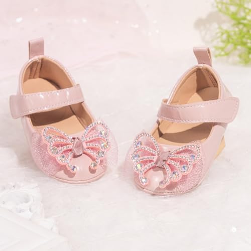 Meckior Infant Baby Girls Soft Sole Bowknot Princess Wedding Dress Mary Jane - Image 3