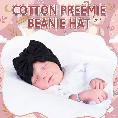 Cuffbow 4 Pcs Preemie Hats Baby Cap - Image 5