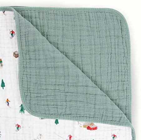 Little Unicorn Muslin Quilt Blanket | 100% Cotton Soft Multi-Layered Muslin - Image 2