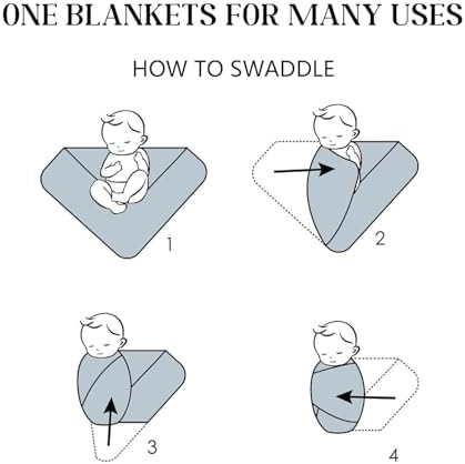 Newborn Receiving Nursery Blanket Baby Swaddle Wrap - Image 5