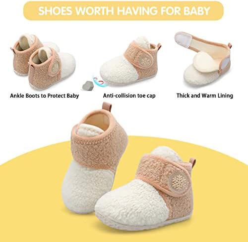 FEETCITY Baby Booties Girls Boys Infant Slippers First Walkers Shoes Warm Socks - Image 4