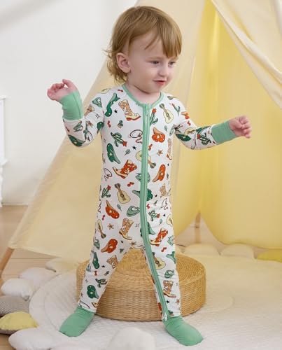 babee Reshinee Bamboo Viscose Baby Footie Pajama, Zipper Sleeper Boys Girls - Image 4