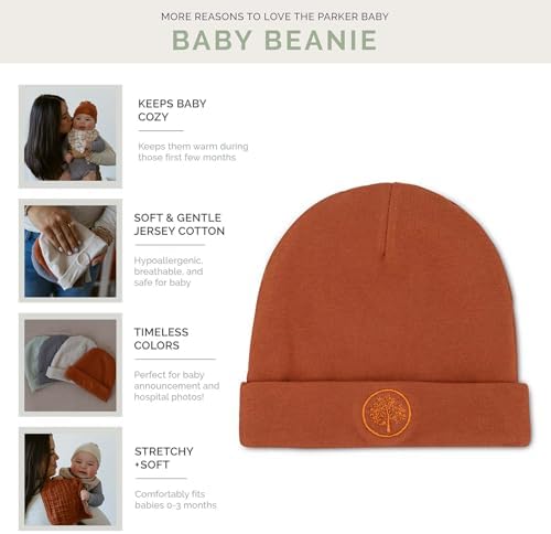 Parker Baby Co. Soft Baby Beanie Hats, Double-Layered - Image 4