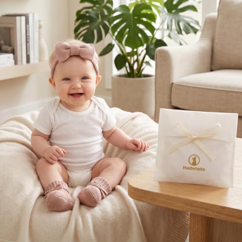 Hadetoto Baby Headband and Booties Set, 100% Organic Cotton - Image 5