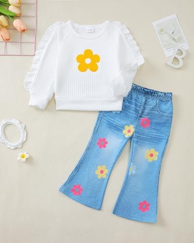 Renotemy Toddler Baby Girl Clothes Fall Winter Outfits Gifts 12Months-5T - Image 3