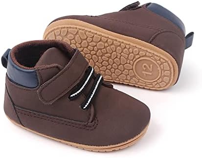 Meckior Toddler Baby Boys Girls High Tops Ankle Sneakers Soft Anti-Slip Sole PU by Meckior