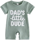 allshope Newborn Baby Boy Summer Outfit Romper Letter Embroidery Short Sleeve by Allshope