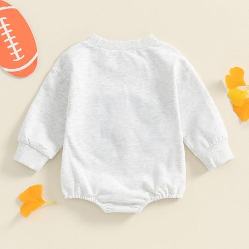 VISGOGO Newborn Infant Baby Boy Oversized Romper Sweater Bodysuits Coming Home - Image 4
