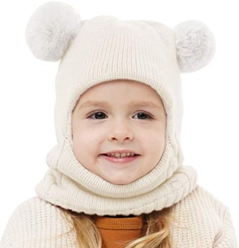 Baby Winter Hat Scarf Set, Unisex Infant Toddler Kids Hat Scarf by GZMM