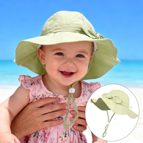 Baby Girl Sun Hat Kids Summer Beach Wide Brim Hats Toddler Bucket Hat - Image 4