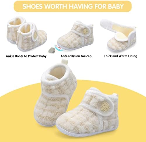 FEETCITY Baby Booties Girls Boys Infant Slippers First Walkers Shoes Warm Socks - Image 4