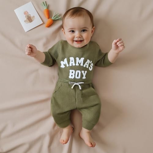 Giraropa Newborn Baby Boy Clothes Rib Knit Romper Jumpsuit Solid Sweater - Image 5