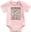 Newborn Infant Baby Bodysuit Funny Letters Print Clothes Short Sleeve Romper by Unknown