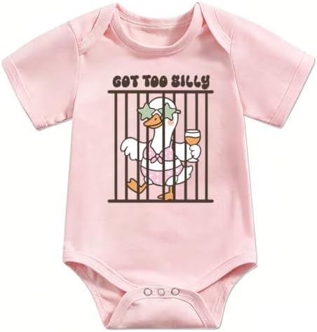 Newborn Infant Baby Bodysuit Funny Letters Print Clothes Short Sleeve Romper by Unknown