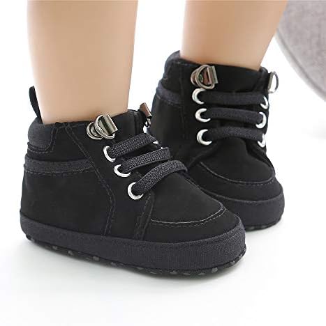 Meckior Toddler Baby Boys Girls High Tops Ankle Sneakers Soft Anti-Slip Sole PU - Image 5