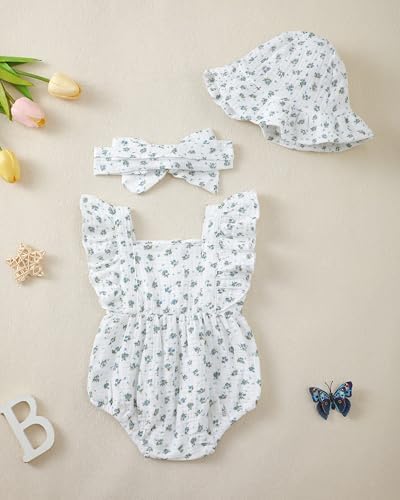 Renotemy Baby Girl Clothes Summer Newborn Girls Outfits Preemie-18Months - Image 3