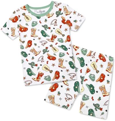 babee Reshinee Bamboo Viscose Toddler Boys Pajamas Set, Short Sleeve Kids by babeeReshinee