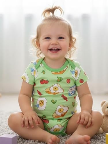 Kids Rayon of Bamboo Pajamas Set Short Sleeve Button Shorts Ages 0-24 - Image 3