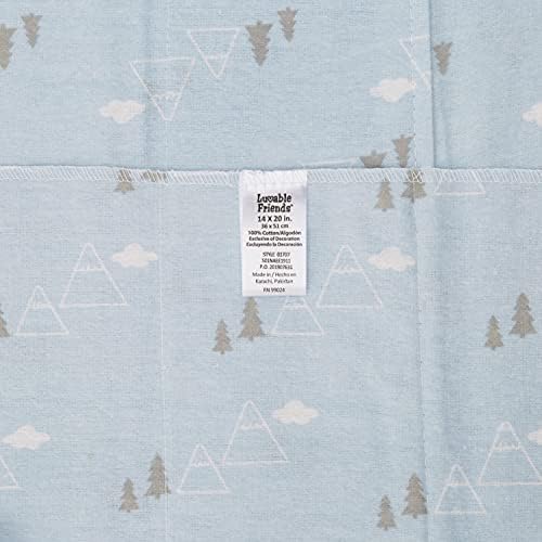 Luvable Friends Unisex Baby Cotton Flannel Burp Cloths, Wild Free, One Size - Image 2