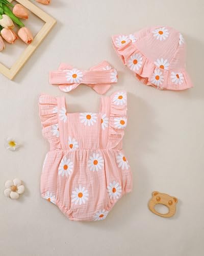 Renotemy Baby Girl Clothes Summer Newborn Girls Outfits Preemie-18Months - Image 4