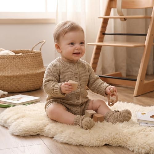LAWKUL Cotton Baby Sweater and Booties Set - Image 5