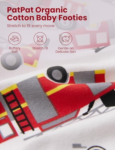 PATPAT Organic Cotton Baby Footie Pajamas - Image 4