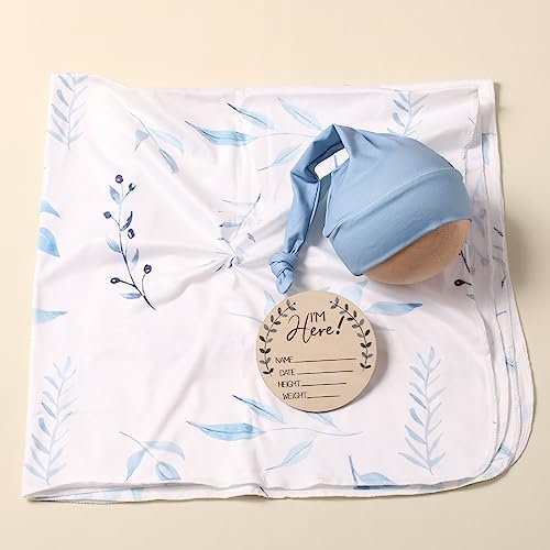 Ylsteed Baby Swaddle Blanket and Headband Set, Newborn Receiving Blanket - Image 3