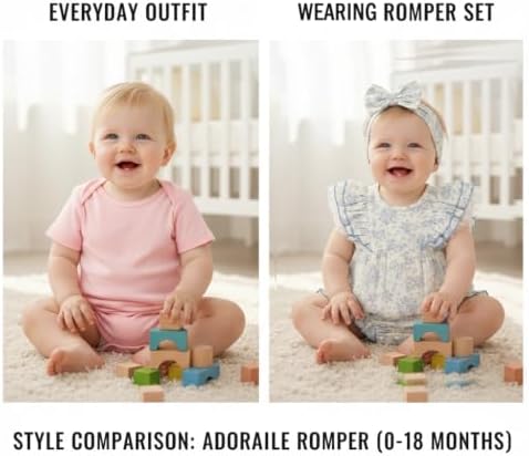 TITKKOP Ruffle Bubble Romper for Baby Girl | One-Piece Shorts Jumpsuit | Summer - Image 4