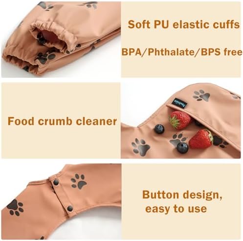 Weaning Bib with Long Sleeves & BLW, Soft and Skin-Friendly Material - Image 6