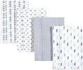 Luvable Friends Unisex Baby Cotton Flannel Burp Cloths, Boy Feathers, One Size by Luvable+Friends