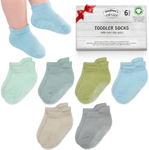 GOTS Organic Cotton Blend Ankle Toddler Socks 6M-12M-2t-3t-4t-5t Baby Gift by MothersChoice