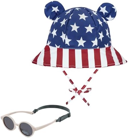 Durio UPF50+ Baby Sun Hat and Sunglasses by DURIO