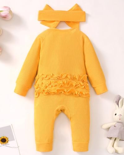 Mikrdoo Newborn Baby Girl Clothes Long Sleeve Romper - Image 4
