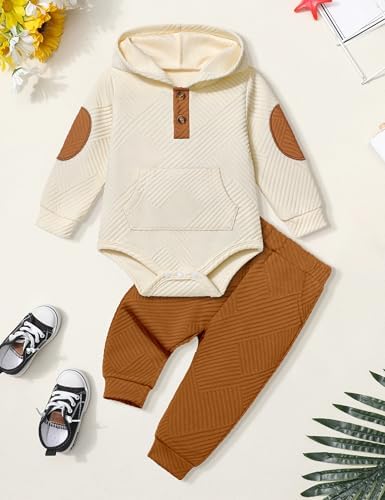 Fommy Baby Boy Clothes Colorblocked Long Sleeve Hoodie + Long Pants 2PCS Fall - Image 6