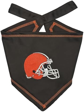 Pets First NFL Cleveland Browns TIE Bandana, Size Small/Medium. Dog Bandana by PETSFIRST