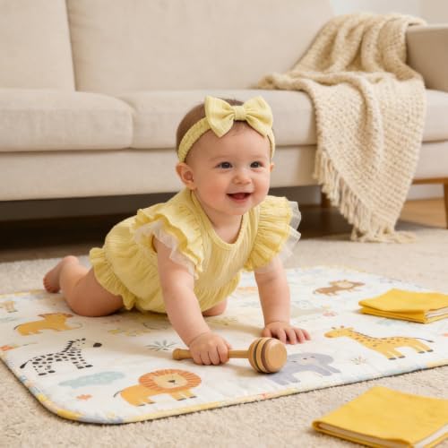 TITKKOP Ruffle Bubble Romper for Baby Girl | One-Piece Shorts Jumpsuit | Summer - Image 2