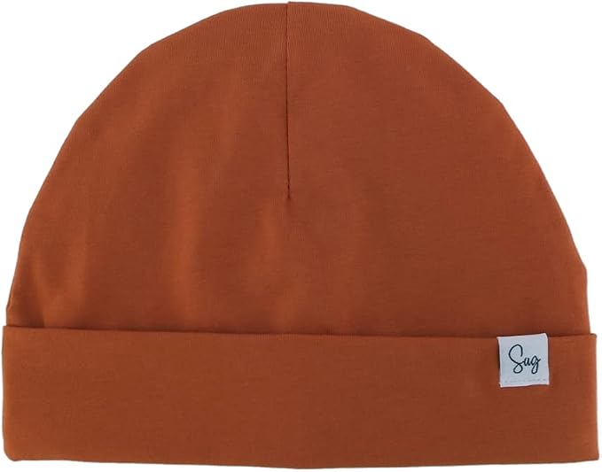 Jersey Beanie Hat for Newborn Baby Boys Girls Silky Satin Lined Hats Bonnet by Sugarmelon
