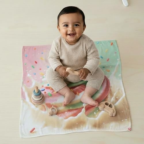Cotton Baby Swaddle Blanket 28"x28" – Soft Breathable Newborn Receiving Blanket - Image 2