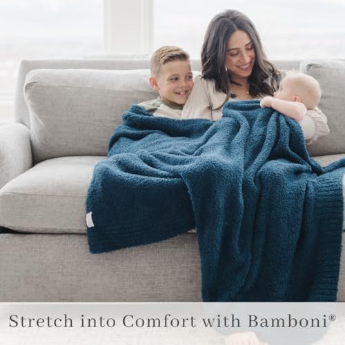 Saranoni Bamboni Luxury Throw Blanket Cozy Plush Home Decor Blue 50" x 60" | - Image 6