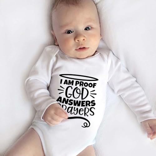 listery I'M Proof That God Answers Prayers Baby Bodysuit Baby Religious Infant - Image 2