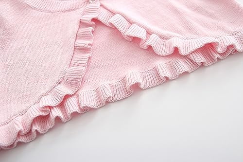 Toddler Girls Cardigan Sweater Bolero Shrug Baby Kids Long Sleeve Cropped Dress - Image 4
