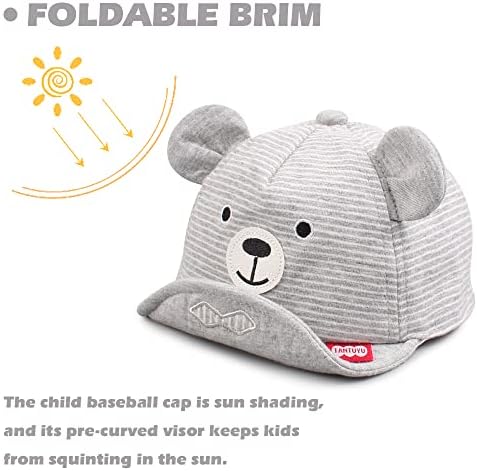 JANGANNSA Baby Duck Cap Infant Kids Sun Hat Bear Cute Cartoon Caps Spring Summer - Image 3